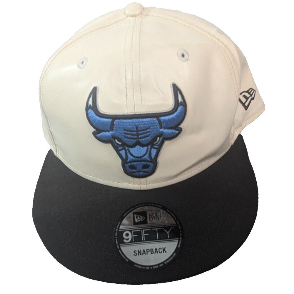 New Era 9Fifty Chicago Bulls Motosports IV Hat Snapback Faux Leather NBA One Sz